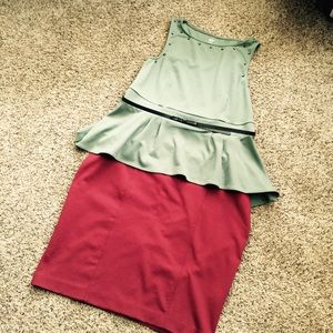 ✨bundle✨ maroon skirt & maxi dress