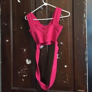 REDUCED Crop top with wrap around