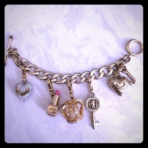 Juicy couture gold charm bracelet