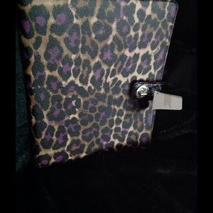Coach purple ocelot leopard iPad case