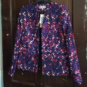 REDUCED Red, purple, black and white blazer