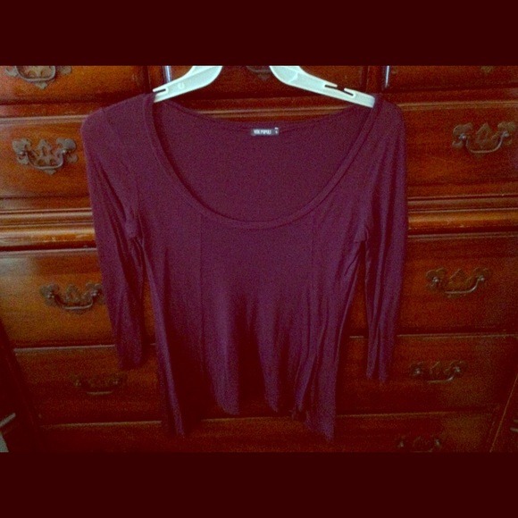 Maroon top