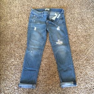 Express medium wash distressed boyfriend Jean