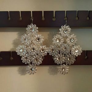Silver Flower Earrings