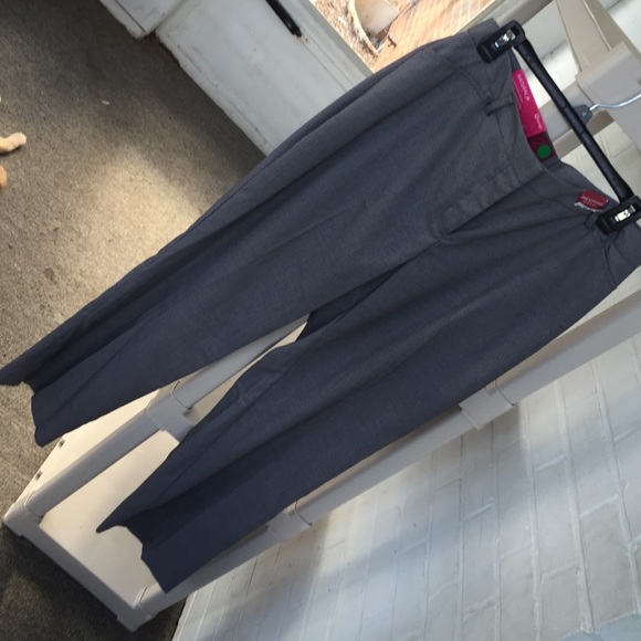Natural fit straight leg grey dress slacks - Picture 1 of 2
