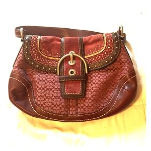 NEW Coach Signature Studded Soho shoulder bag