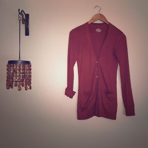 J. Crew Perfect Fit Cardigan in Rust