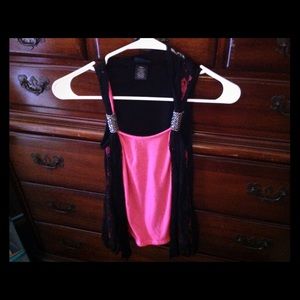 Rue 21 black and pink tank