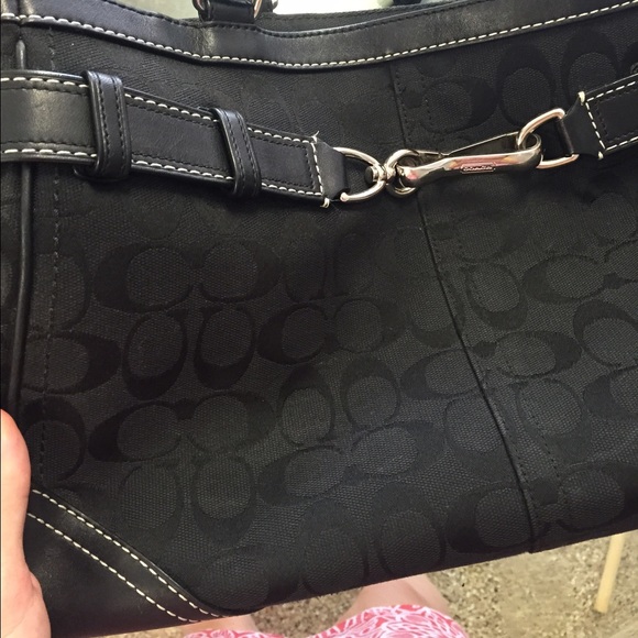 Black coach purse. Great size