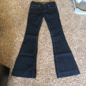 Express mid rise trouser style slim flare Jean