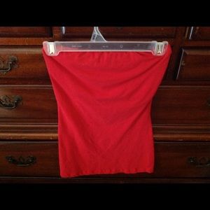 Red tube top