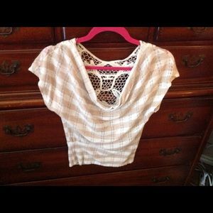 Beige striped top