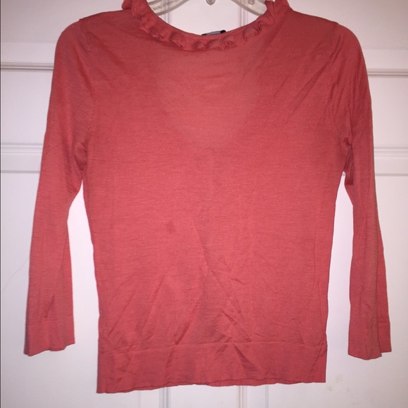 J. Crew Ruffled Peach Top - Picture 2 of 3