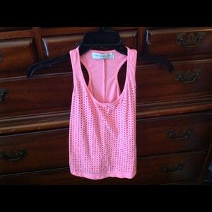 Pink studded tank