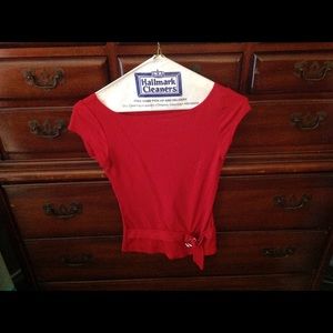 Small red belted shirt