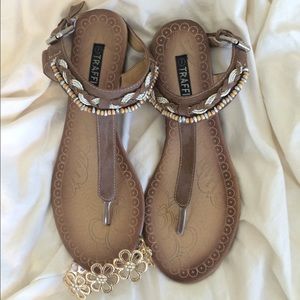 Traffic Beaded Sandals