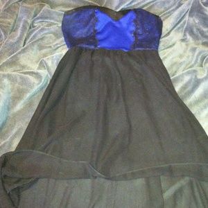 Strapless high low dress