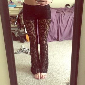 Lace flared pants