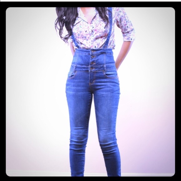 High waisted skinny jeans