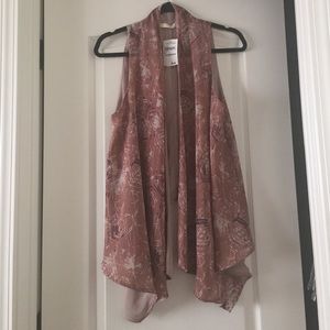 NWT Lush chiffon flowy vest (size L)