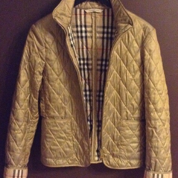 Burberry London Gold Quilted Jacket