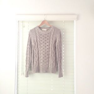 Classic Oatmeal Cable knit Sweater