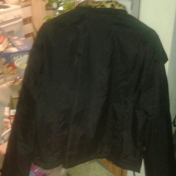 Reversible leopard faux fur windbreaker jacket - Picture 4 of 4