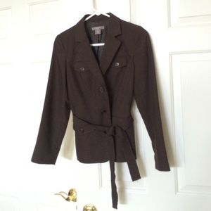 Dark brown Banana Republic suit size 4 petite.