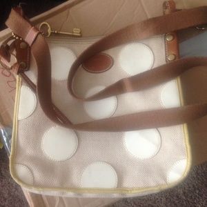 Fossil polkadot crossbody
