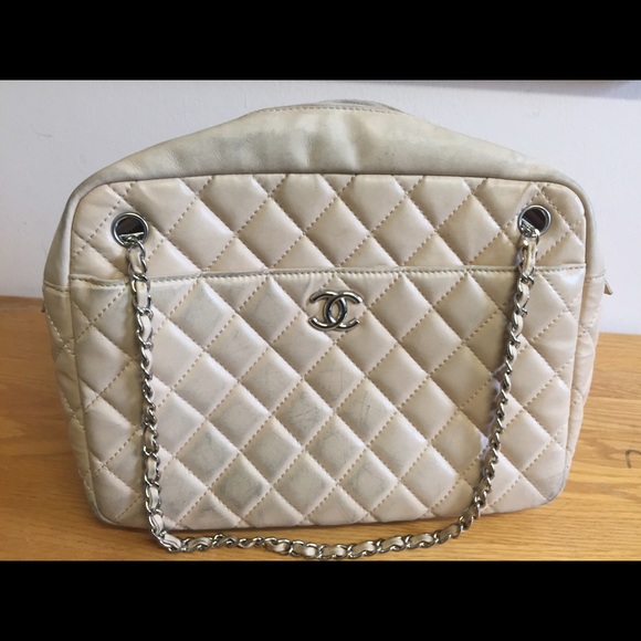 Beige Chanel Handbag