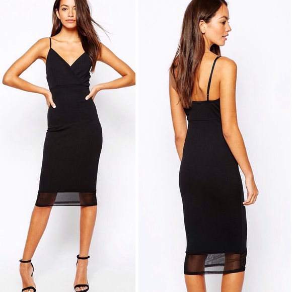 New Look Dresses & Skirts - Strappy Little Black Dress W/ Mesh Bottom