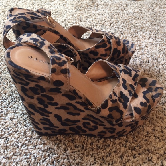 Target Xhilaration Leopard Wedges