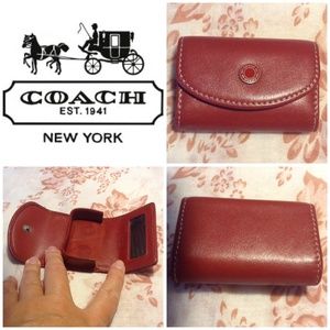 Authentic COACH Contact Lens Travel Case, Red