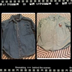 Bundle two ralph lauren  BOY shirt size 6 years