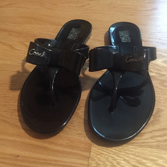 Black Coach SZ7 Bow Sandals