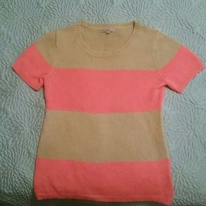 GAP Short Sleeve Striped Sweater Sz Medium