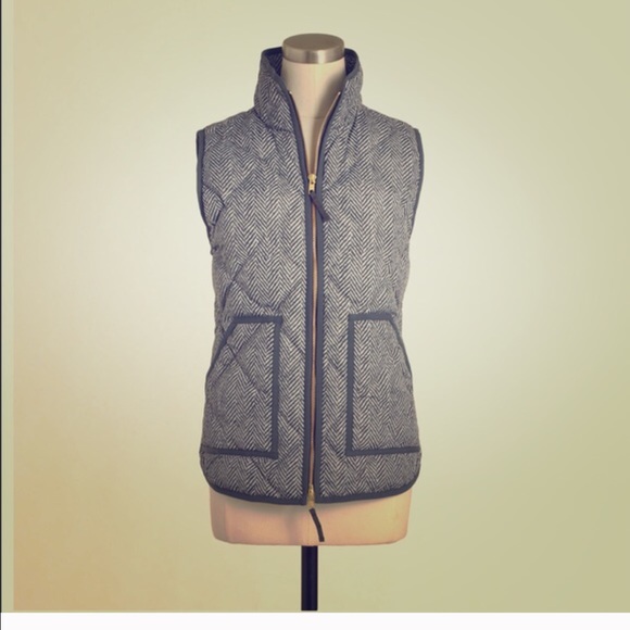 J.Crew Factory Steely Gray Herringbone Vest-New