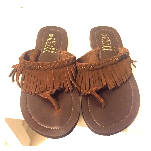 O'neill braided and frayed sandals.