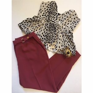 H&M Rust Colored Cropped Trousers