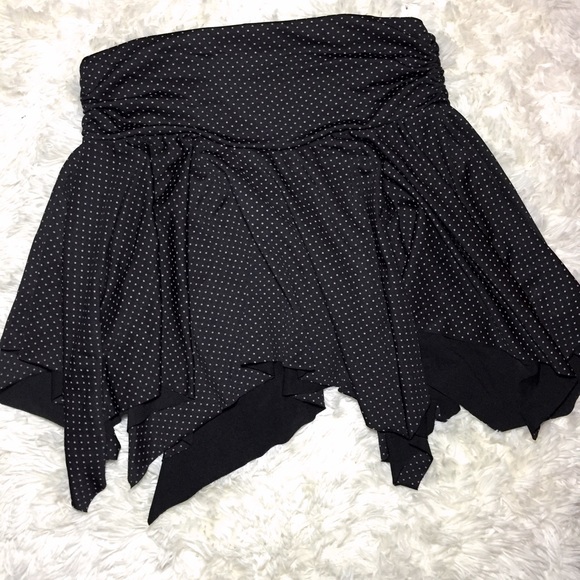 Dresses & Skirts - SOLD • Black and pink polka dot skirt