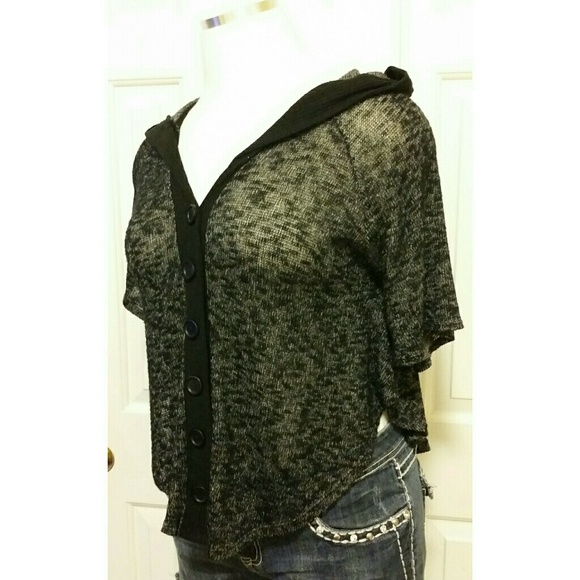-SOLD- Timing, hoodie button up cape - Picture 3 of 4