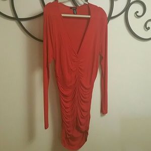 DKNY red body dress