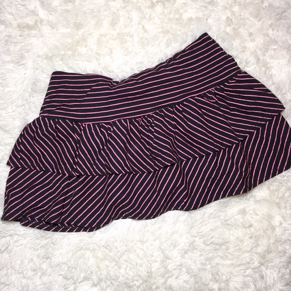 Dresses & Skirts - SOLD • Black and pink striped layered