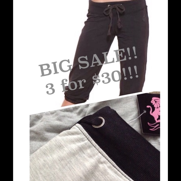 NWT 3-Pack Capri Jogger Sweat Pants