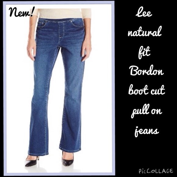 Lee natural fit Bordon boot cut pull on jeans NEW