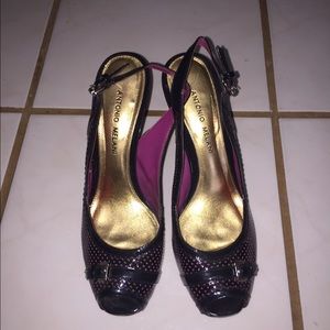 Black and pink Antonio Milani heels