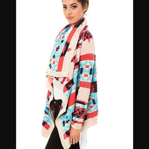 Bonfire Aztec Cardigan. - Picture 2 of 3