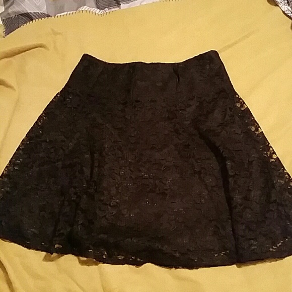 Cute black lace skirt