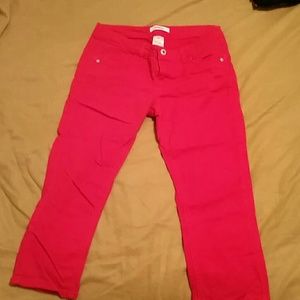Bright red capris ($12)