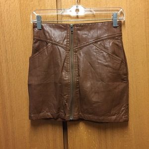 H&M leather mini skirt